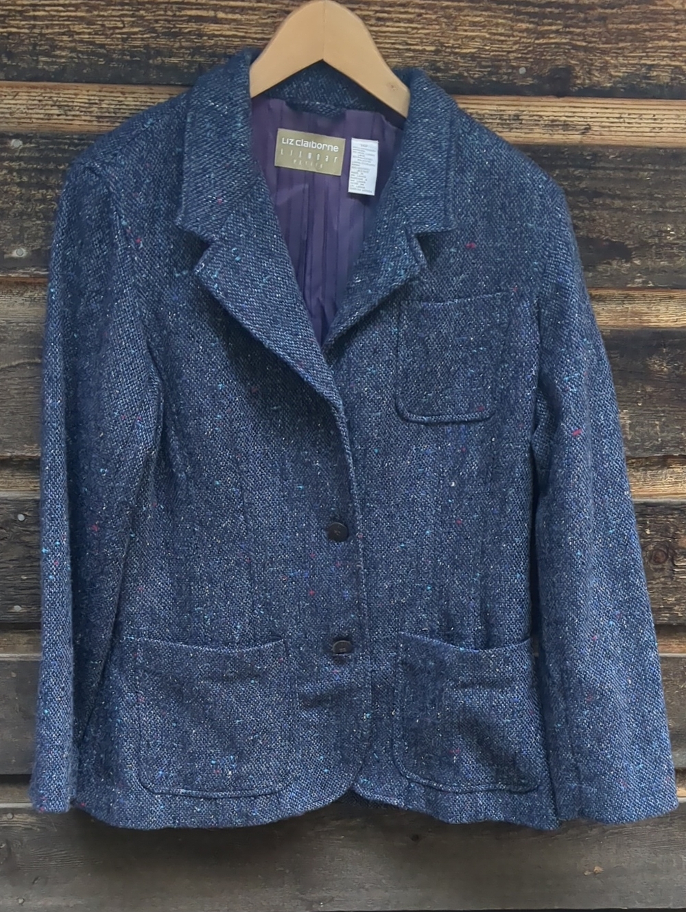 Liz Claiborne Blazer Blue Jacket Large